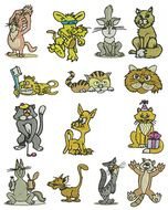 Crazy Cat Lady Cartoon drawing