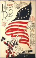 Flag Day, vintage us patriotic poster
