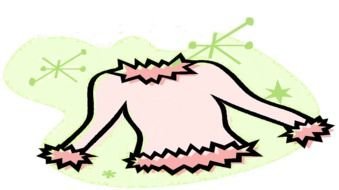 drawn pink sweater