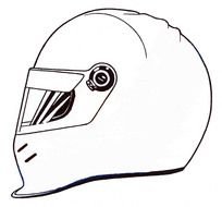 Race Car Helmet Coloring Page drawing