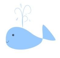 Cute Baby Whale Clip Art drawing