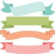 Clip art of colorful Banners