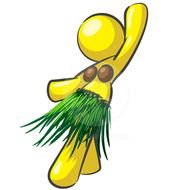 Design Mascot Hula Dancer Stock Image
