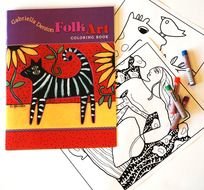Folk Art Owls Colouring Pages