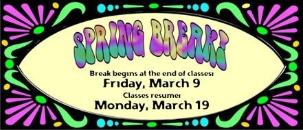 Spring Break as a graphic illustration