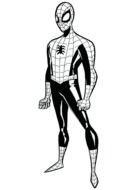 Black Spider Man Coloring Pages drawing