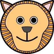 Lion Face Clip Art N20
