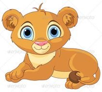 Cute Lion Cub Clip Art N2