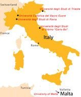 Malta And Italy Map