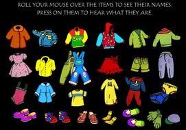 variety of children's clothing in the pictures