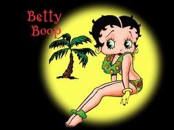 Betty Boop in tropical resort