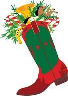 Christmas boot drawing