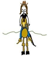 Stick Figure Cowboy Hat