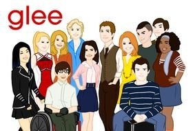 Glee Cast Cartoon drawing