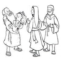 Simeon And Baby Jesus drawing
