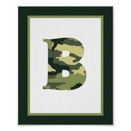 Camo Letter B Wall Art