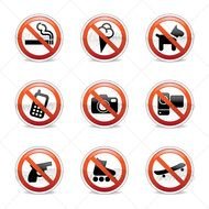 No Smoking Prohibited Sign