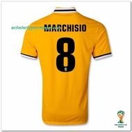 Pink Soccer Jerseys 2012 Juventus MARCHISIO Away Yellow 2013 2014