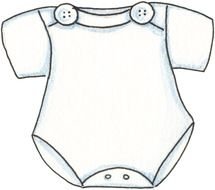 Onesie Baby Shower Clip Art N3