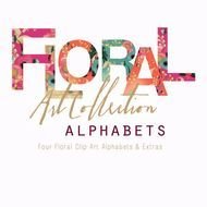 Flower Letters Clip Art N3