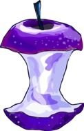 Apple Core Clip Art drawing