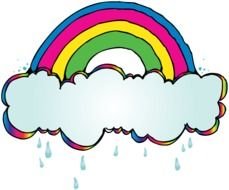 rainbow and cloud Clip Art