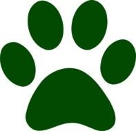 Green Paw Print Clip Art N9