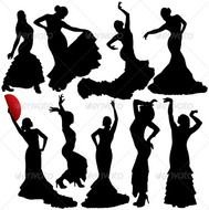 Salsa Dancer Vector Silhouettes