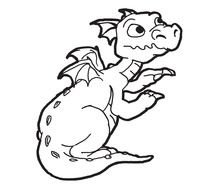 small Dragon Coloring Pages drawing