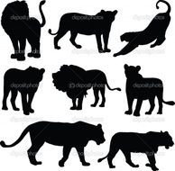Lion Silhouettes To Use For Crafting