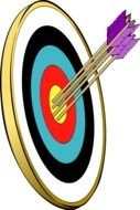 cartoon Target with Arrows, Clip Art