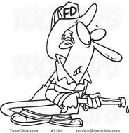 Fireman Clip Art Black And White N3
