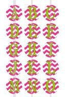 Clipart of Chevron Alphabet