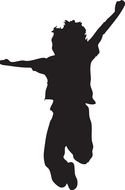 clipart of the Jumping Silhouette