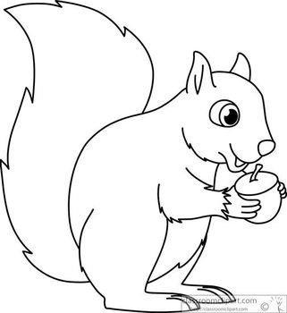 Squirrel Clip Art Black And White N7