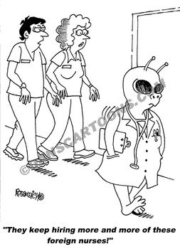 Busy Nurse Cartoon N3