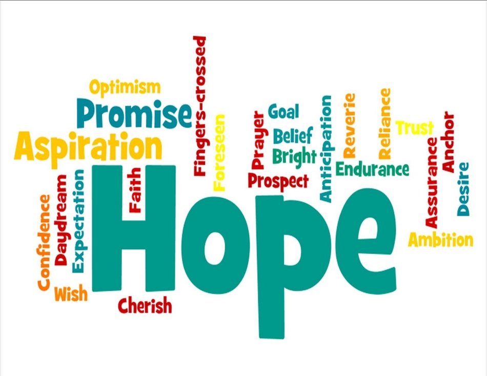 Hope as the inscription in the picture