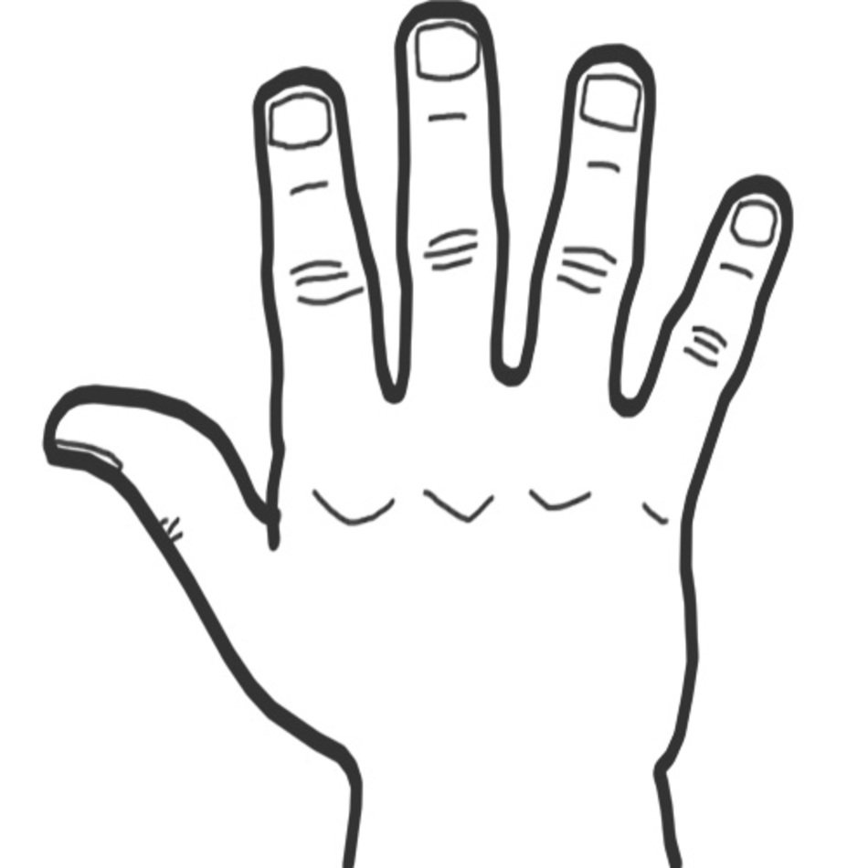 Раскраска пальцы рук