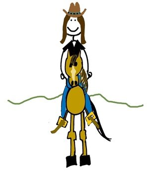 Stick Figure Cowboy Hat