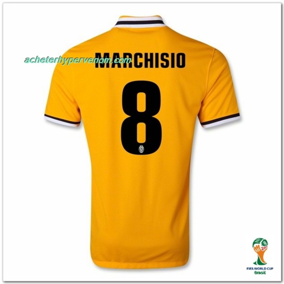Pink Soccer Jerseys 2012 Juventus MARCHISIO Away Yellow 2013 2014