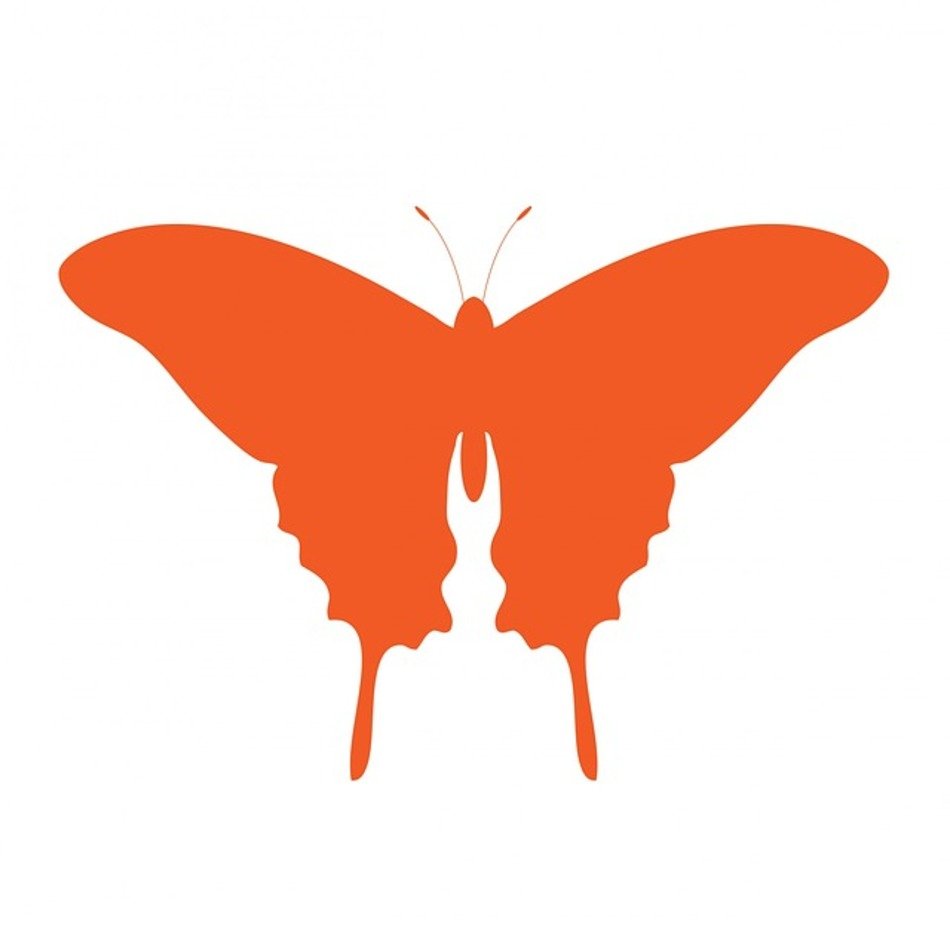 Orange Butterfly Clip Art N5