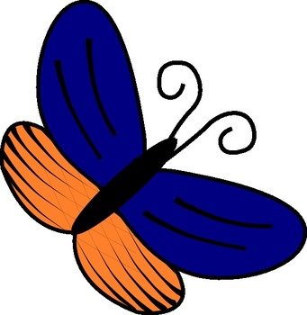 Blue Butterfly Clip Art N17