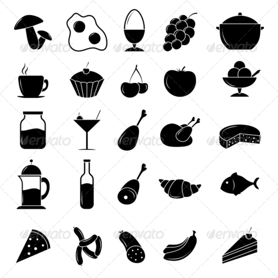 GraphicRiver Food Icon Set 7554810