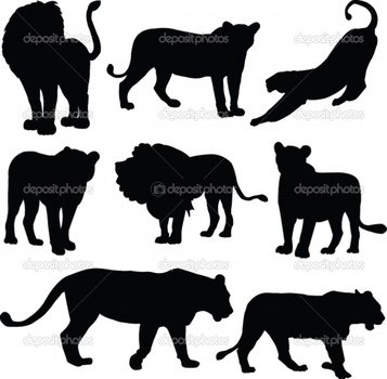 Lion Silhouettes To Use For Crafting