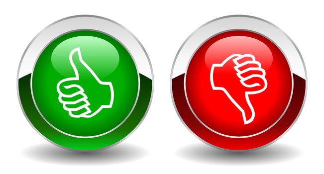 thumb and up buttons