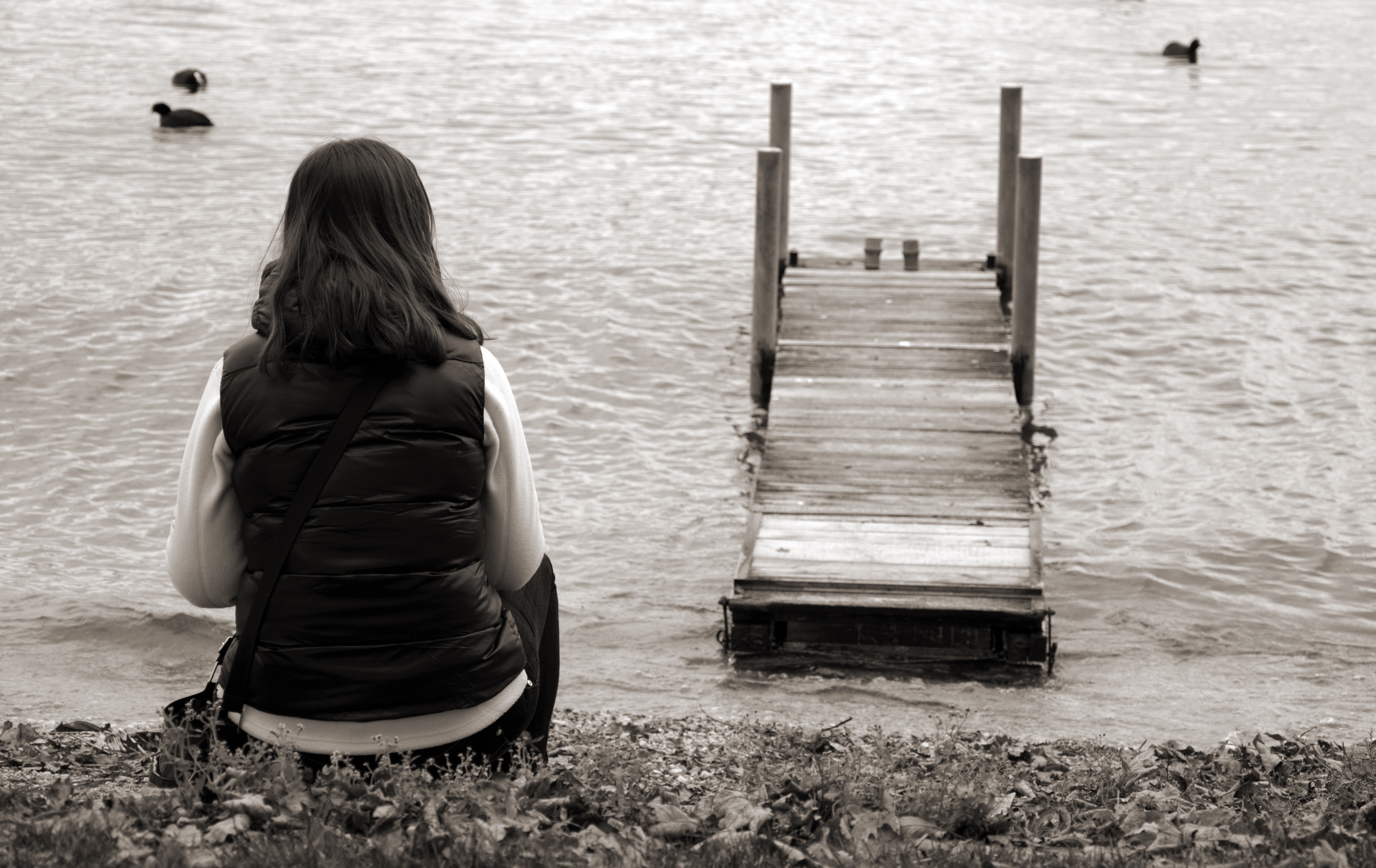 Woman near Lake