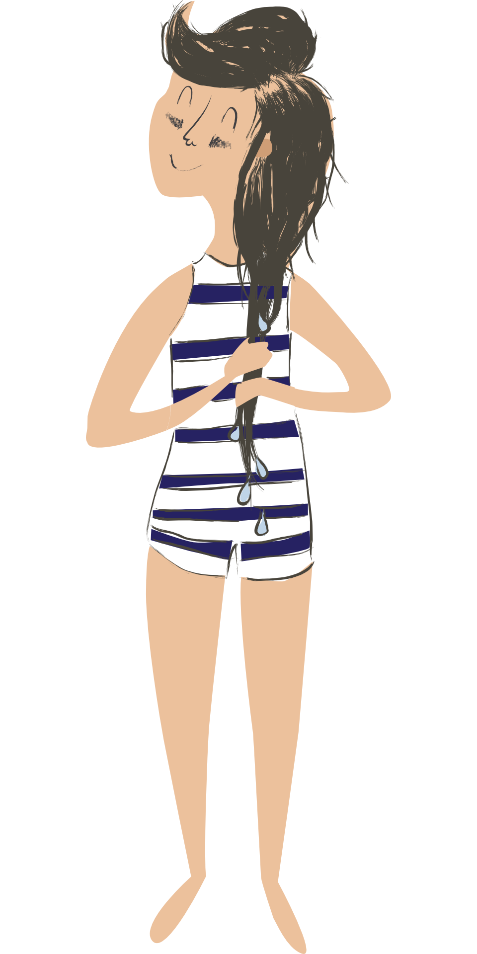 Bathing Suit Girl Drawing Free Image Download 9078