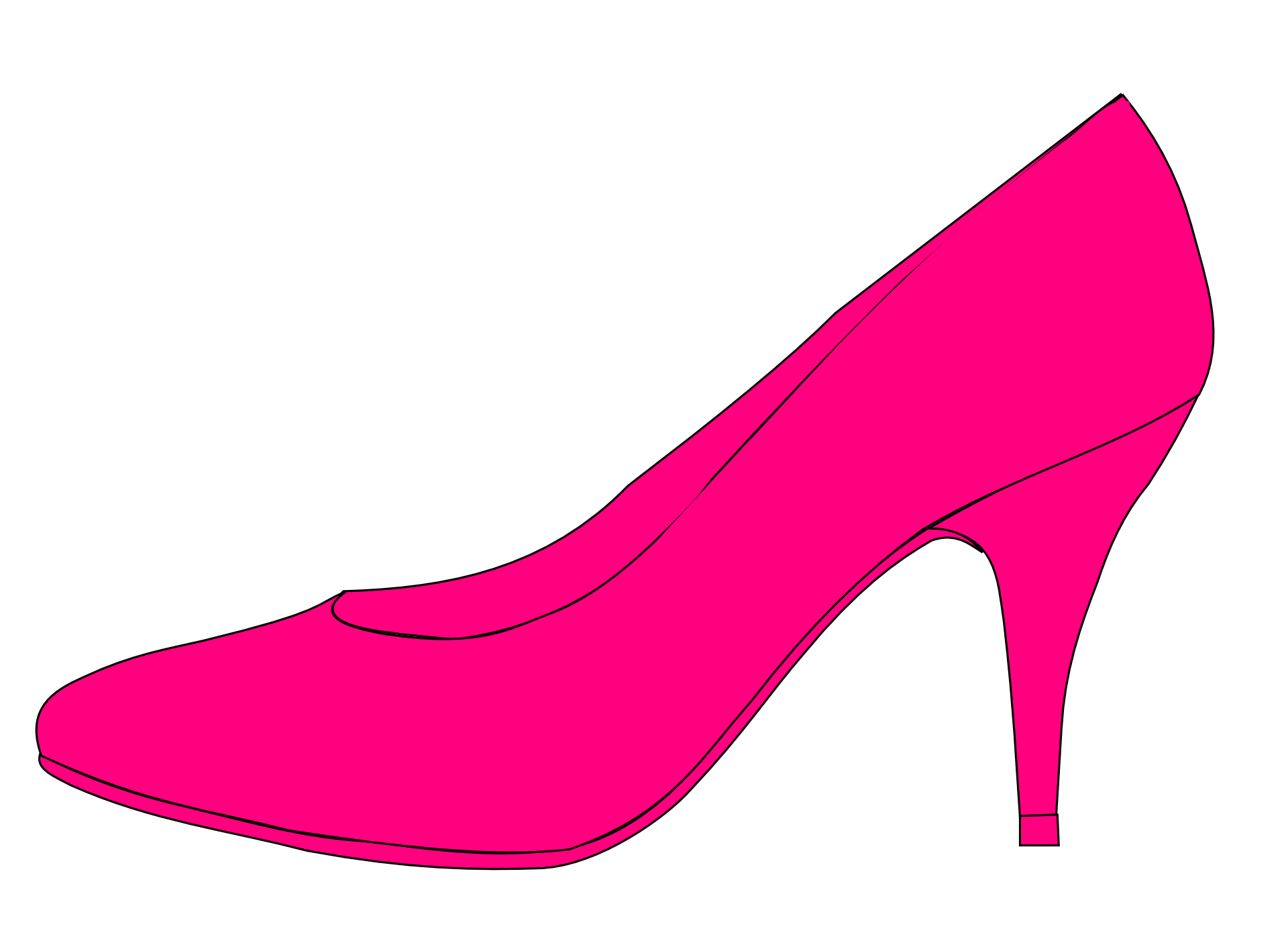 Pink shoes heel drawing free image download