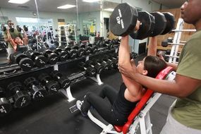 woman doing workout