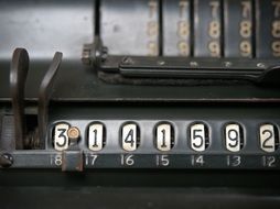 old-fashioned calculator